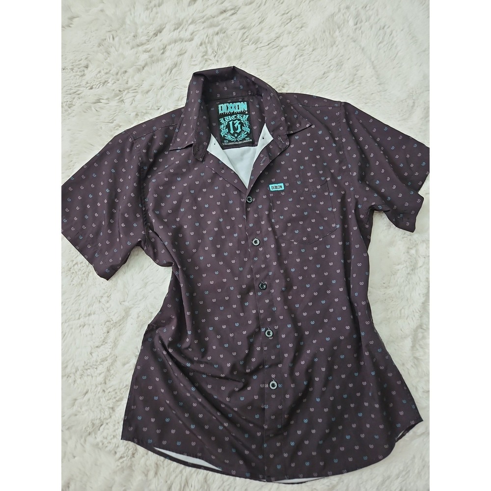 Dixxon Lucky 13 Ten Yrs Anniversary Shirt Mens M D-Lite Button‎ Up Black